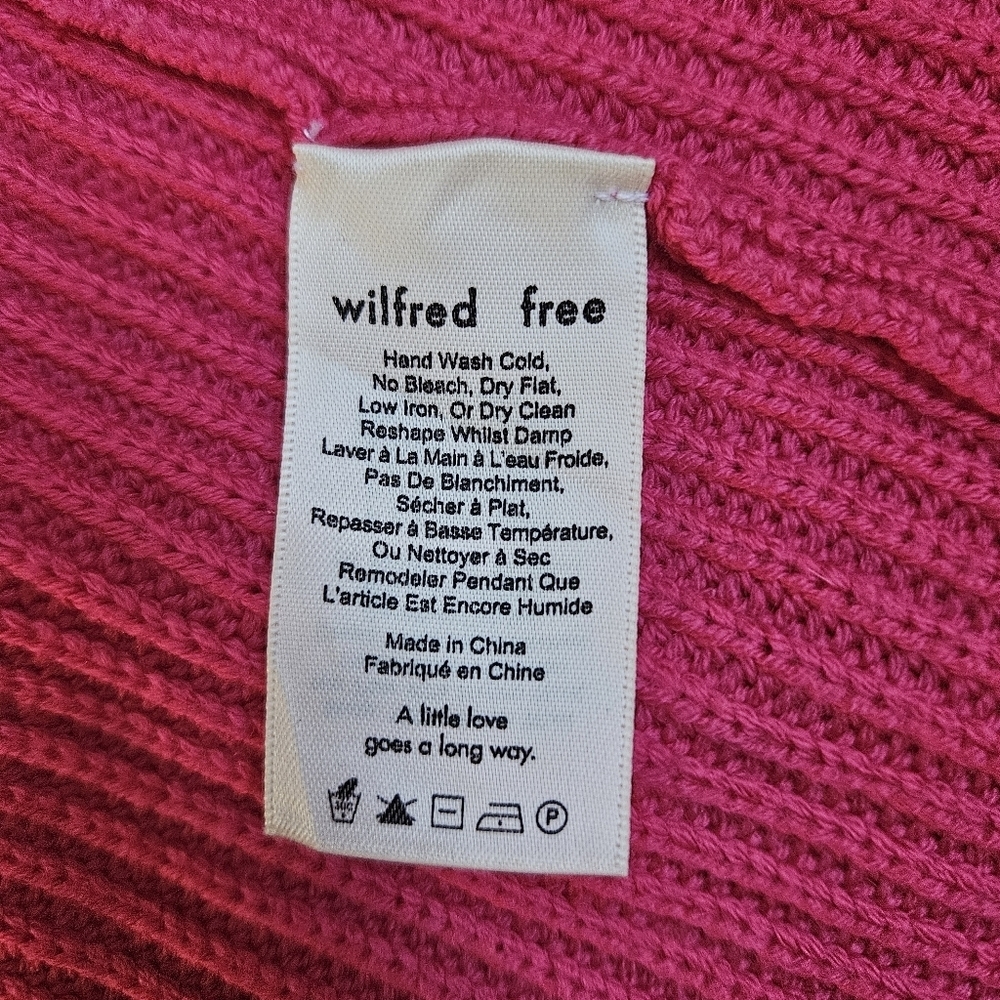 Wilfred Free Pink Merino Wool Unwind Cardigan Size S - Picture 7 of 10